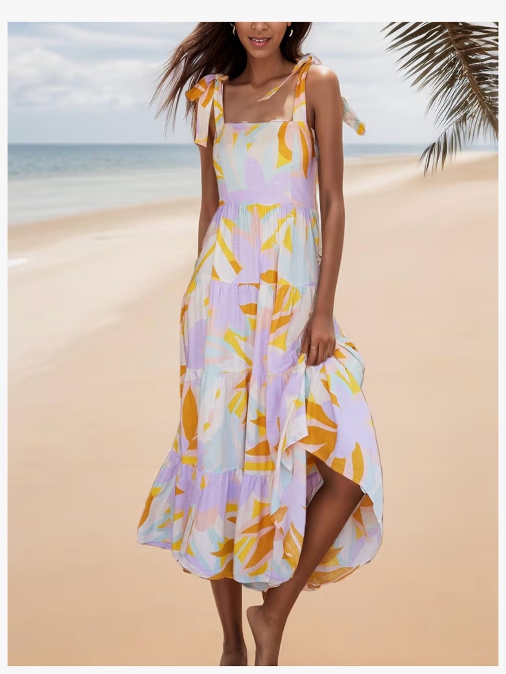 Floral print maxi dress